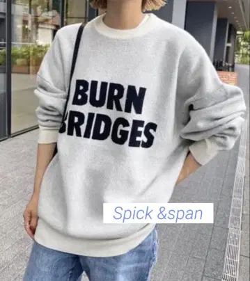 Spick and Span 더블 자카드 로고 니트