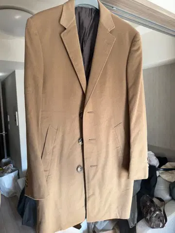 CANALI 캐시미어 100% 베이지 체스터 코트