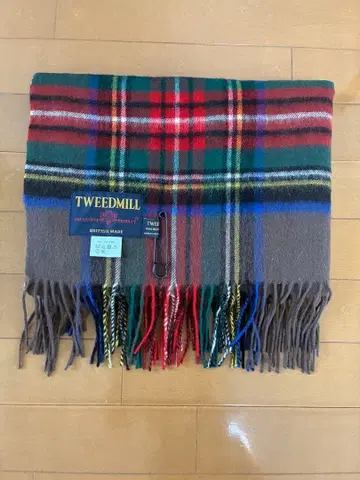 TWEEDMILL 울 100% 체크 무늬 스톨