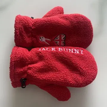 잭 버니 빨간색 플리스 미튼