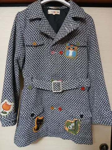 자켓 코트 레트로 아플리케 포함 무챠챠 아챠츄무 좋아함