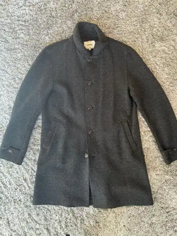 ciao panic 다크 그레이 체스터 코트 울