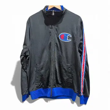 [ 레어 ] Champion 나일론 자켓 블랙/블루