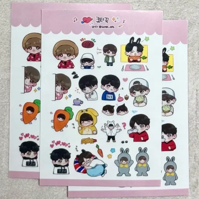 방탄소년단 정국 큐티꾹 스티커 판매 바타님 팬아트 다꾸 비공굿 양도