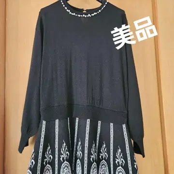 IEDIT 니트 원피스 블랙