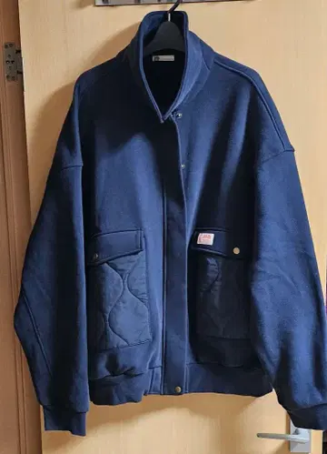 java 네이비 이소재 혼합 블루종