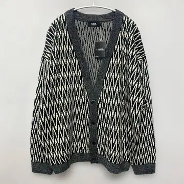 택 포함 새상품 AZUL BY MOUSSY 레트로 패턴 가디건 남녀 공용