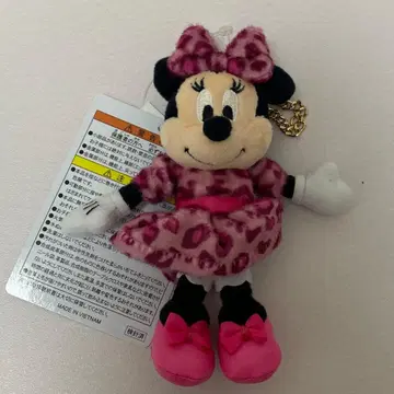 디즈니 리조트 봉제 인형 참 레오파드 무늬 미니 핑크