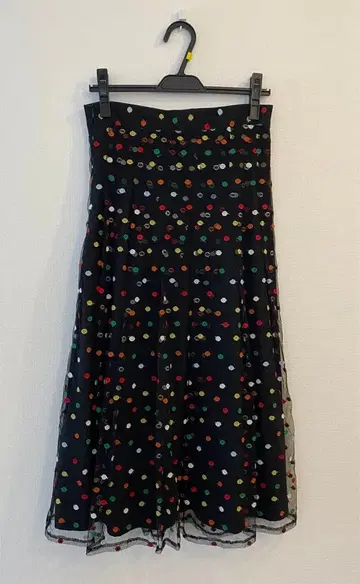 sister jane 도트 튤 플레어 스커트