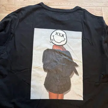 Godselection xxx 백 프린트 롱 슬리브 T셔츠