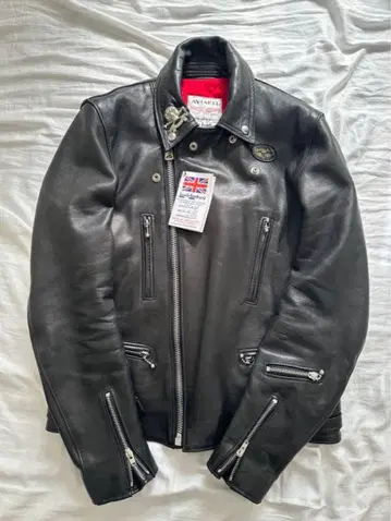 [새상품급] Lewis Leathers 라이트닝 양가죽 블랙 40