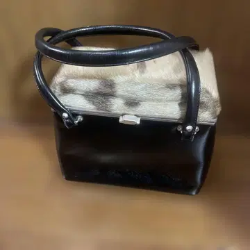 송치 빈티지 가죽 백 쇼와 레트로