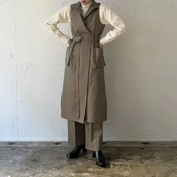 [ foufou ] 레인보우 원피스 하이넥 플랩 드레스