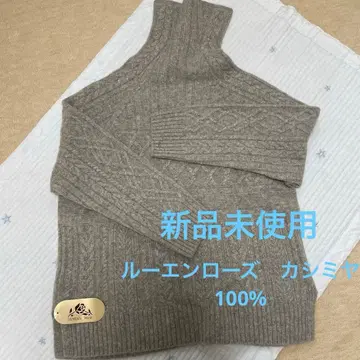 LUYUAN ROSE 캐시미어 니트 스웨터 LL 탑 그레이