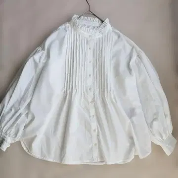 somari imagination 볼륨 소매 핀턱 블라우스 사이즈 2