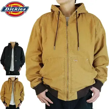 XL 새상품 브라운 디키즈 dickies 덕 후드 봄버 워크 자켓