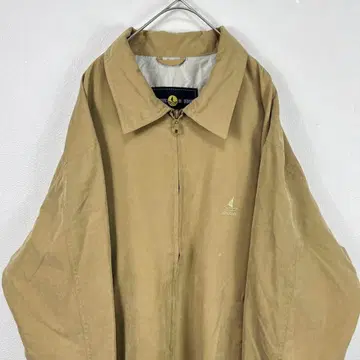 USA 구제 의류 navigare 집업 나일론 블루종 자수 카멜