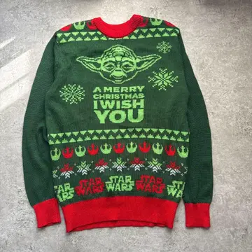 H&M 크리스마스 패턴 니트 STARWARS 요다 M