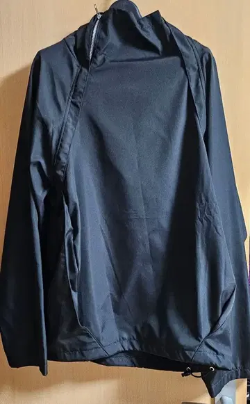 REBALANCE 블랙 나일론 자켓 풀 집업