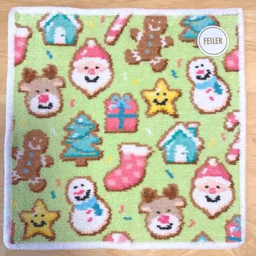 새상품 페일러 FEILER 크리스마스 쿠키 타월 손수건