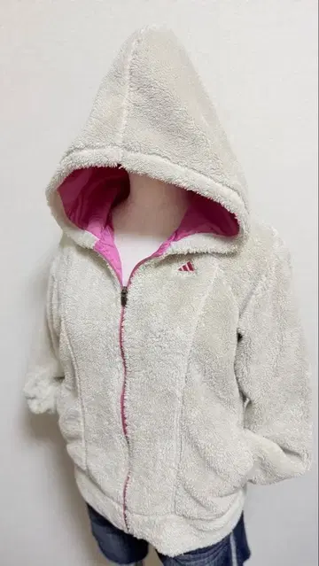 adidas 플리스 자켓 아이보리