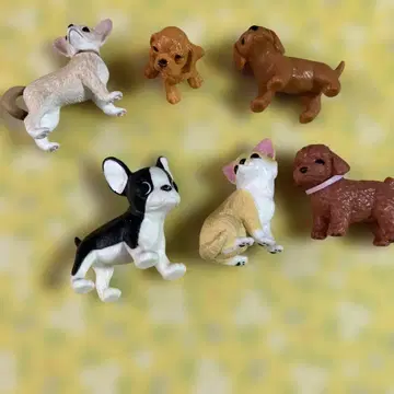 강아지 피규어 6개 세트