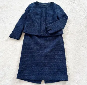 일본제 INDIVI V.A.I (고급 라인) 트위드 노카라 세트