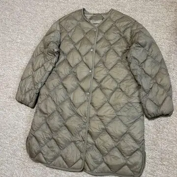 유니클로 울트라 라이트 다운 릴랙스 코트 XXL 다크 그린