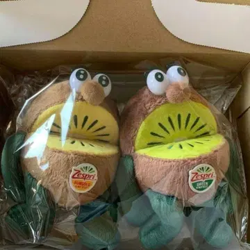 제스프리 Zespri 키위 브라더스 봉제 인형 마스코트 2개