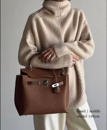 인기 JISTORY 지스트리 스퀘어 벨트 핸들 백 카멜