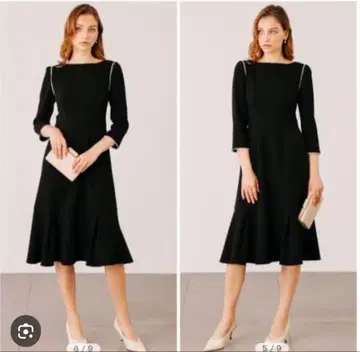 CELFORD 블랙 플레어 스커트 원피스