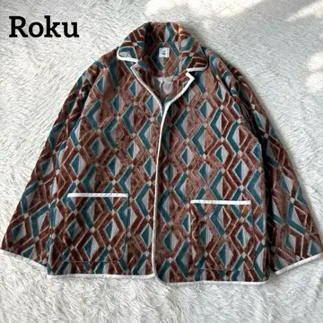 새상품급 Roku 로쿠 자켓 다이아몬드 모티브 멀티 컬러 36