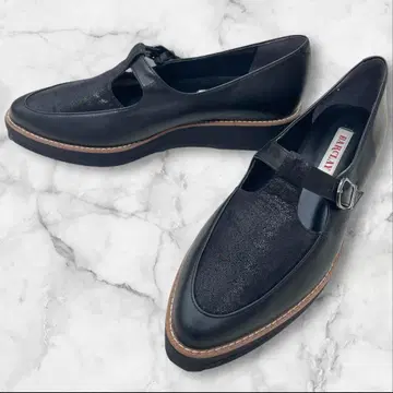 버클레이 BARCLAY 이소재 T스트랩 매스큘린 슈즈 일본제