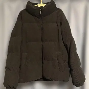 GU 히트 패디드 코듀로이 블루종 블랙