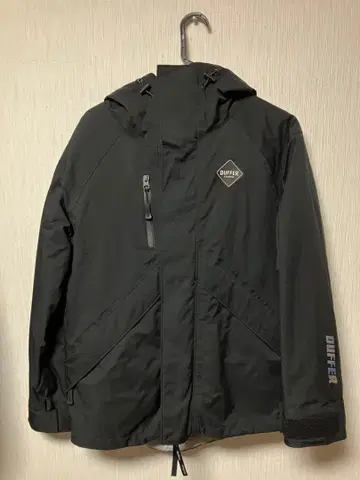 DUFFER 블랙 후드 부착 자켓