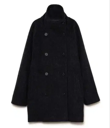 다크 그레이 더블 브레스트 코트