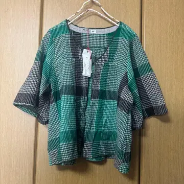 새상품! grin 그린 반팔 체크 가디건