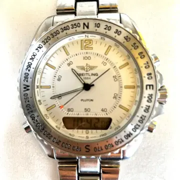 브라이틀링 플루통 화이트 다이얼 쿼츠 상자 보증서 포함