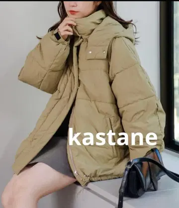 kastane 래글런 볼륨 패딩 자켓 베이지