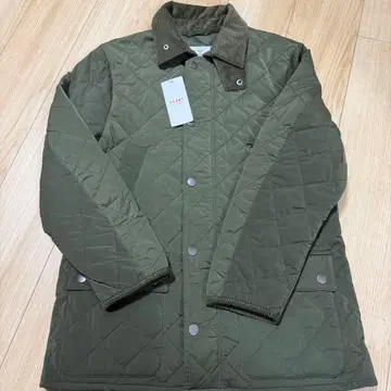 [ 미사용 새상품 ] beams 빔즈 올리브 그린 퀼팅 자켓
