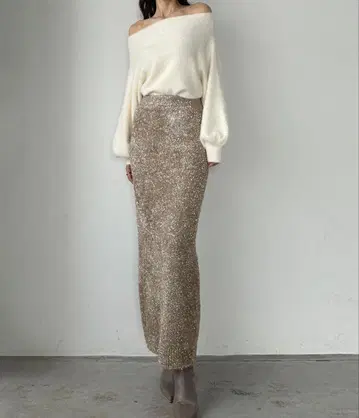 Louere 샤기 니트 펜슬 스커트 S 사이즈