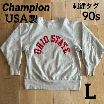 90s USA제 챔피온 리버스 위브 맨투맨 오하이오 L
