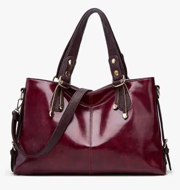 숄더백 와인 레드 브라운 합성 피혁 새상품