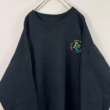 USA 구제 의류 ted's tacos 타코스 가게 자수 맨투맨 블랙