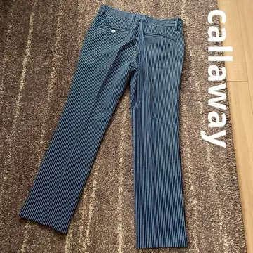 컨디션 최상 고급 callaway 남성용 슬랙스 네이비 스트라이프 M