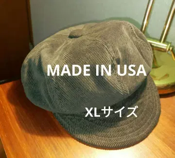 뉴욕햇 코듀로이 그레이 헌팅 캡 XL