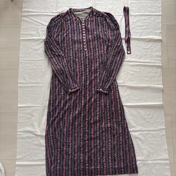 구제 의류 vintage 긴팔 꽃무늬 원피스