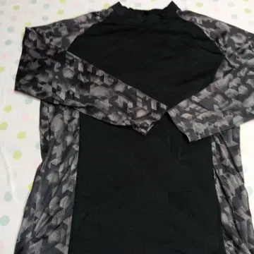 남성용 L 블랙 메쉬 긴팔 티셔츠