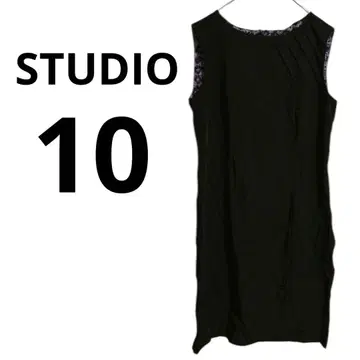 STUDIO AA [ 10 ] 슬리브리스 원피스 무릎 기장 블랙