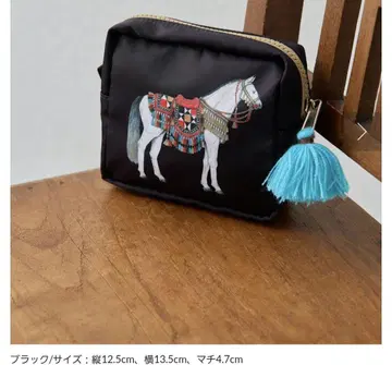 이아파피요네 신상 파우치 말 태슬 블랙